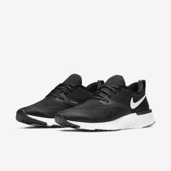 Nike Odyssey React Flyknit 2 - Női Futócipő - Fekete/Fehér